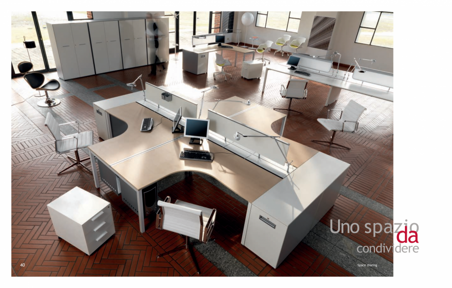 Pagina 22-Mobilier pentru birouri IVM Colectia KOSMOS Catalog, brosura Engleza, Italiana ucidati e con spigoli...