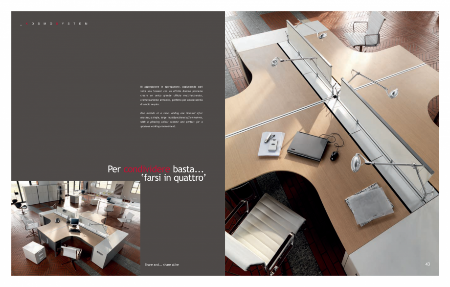 Pagina 23-Mobilier pentru birouri IVM Colectia KOSMOS Catalog, brosura Engleza, Italiana 9010.
- Traverso...