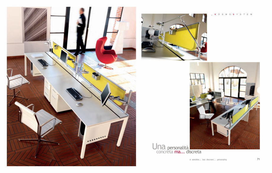 Pagina 37-Mobilier pentru birouri IVM Colectia KOSMOS Catalog, brosura Engleza, Italiana me finish as the...