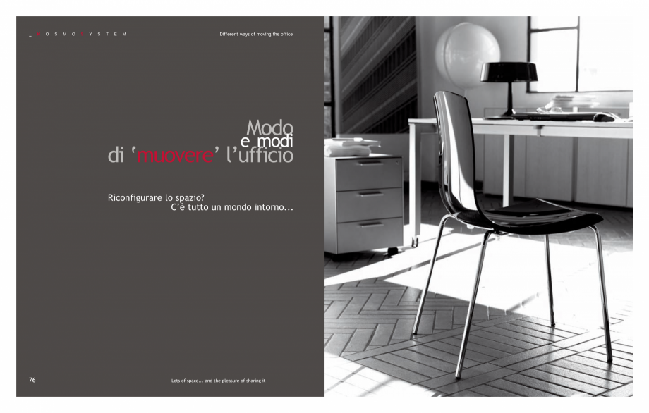 Pagina 40-Mobilier pentru birouri IVM Colectia KOSMOS Catalog, brosura Engleza, Italiana h identical to the...