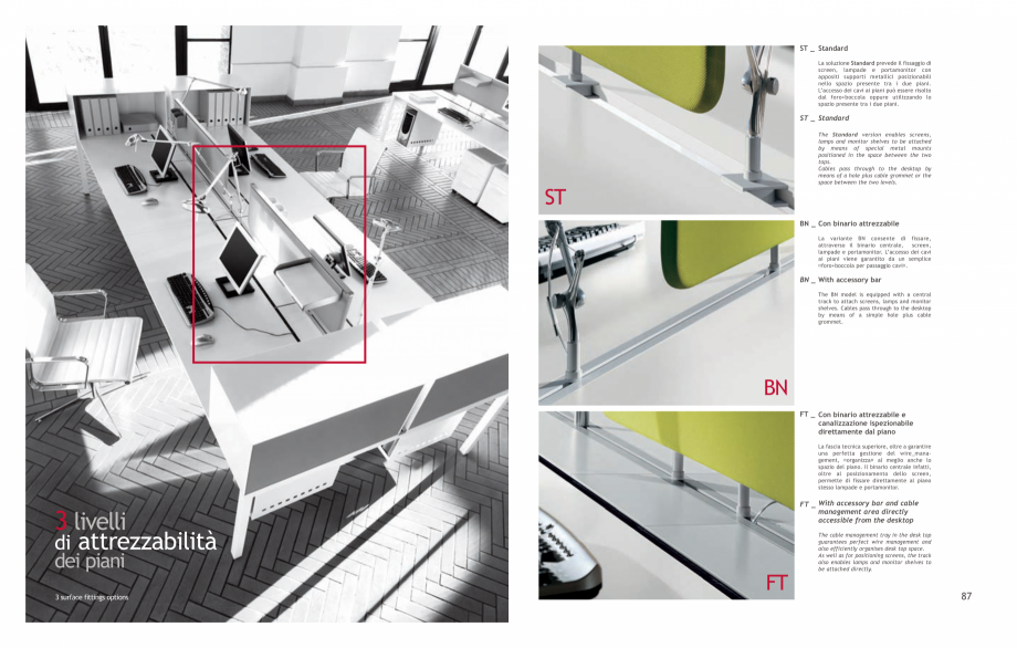 Pagina 45-Mobilier pentru birouri IVM Colectia KOSMOS Catalog, brosura Engleza, Italiana 