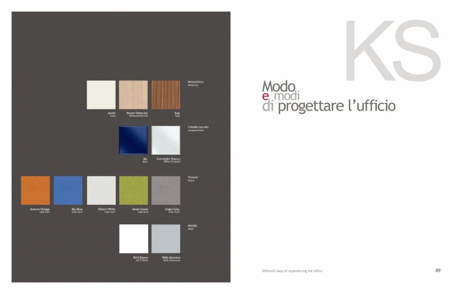 Pagina 46-Mobilier pentru birouri IVM Colectia KOSMOS Catalog, brosura Engleza, Italiana 