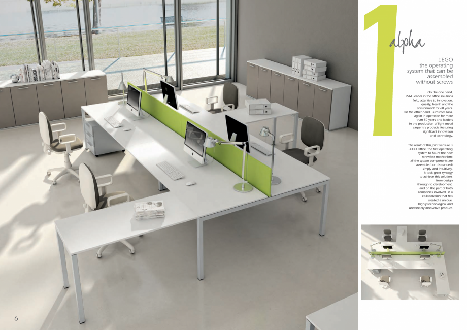 Pagina 4-Mobilier pentru birouri IVM Colectia L’EGO Catalog, brosura Engleza, Italiana que,...