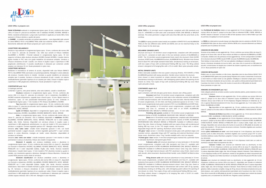 Pagina 15-Mobilier pentru birouri IVM Colectia L’EGO Catalog, brosura Engleza, Italiana oir positionner ...