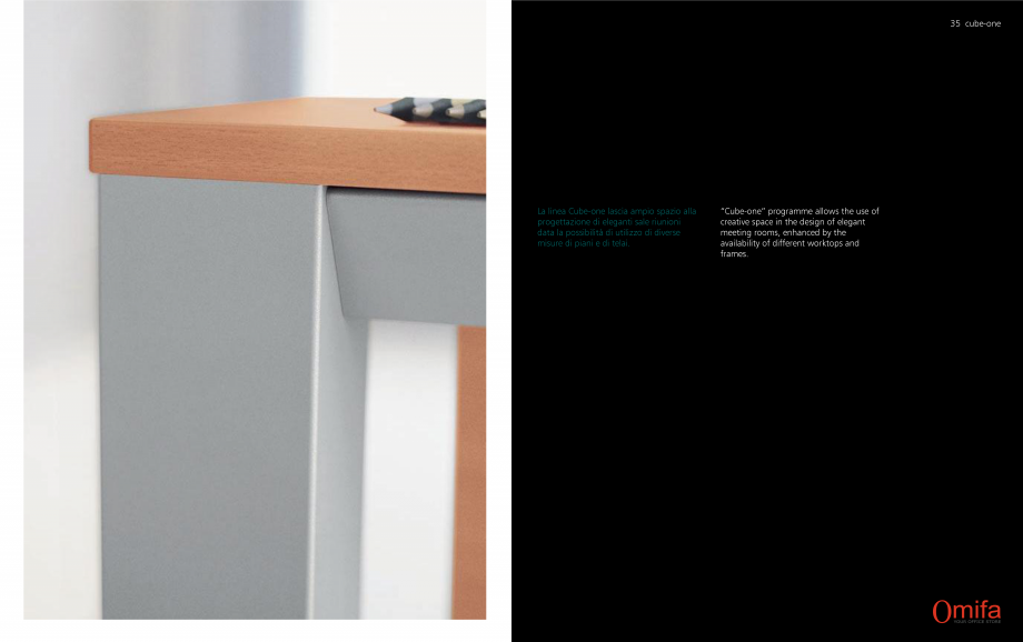 Pagina 18-Mobilier pentru birouri OMIFA CUBE-ONE Catalog, brosura Engleza, Italiana 