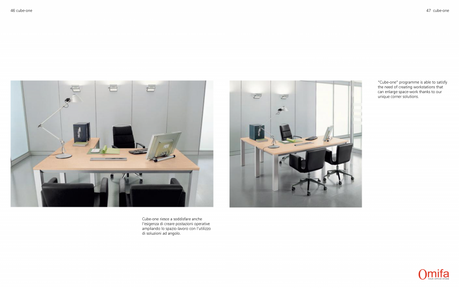 Pagina 24-Mobilier pentru birouri OMIFA CUBE-ONE Catalog, brosura Engleza, Italiana 