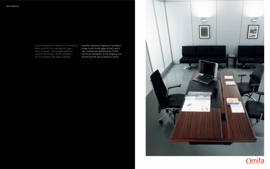 Pagina 20-Mobilier pentru birouri OMIFA EMBLEMA Catalog, brosura Engleza, Italiana 