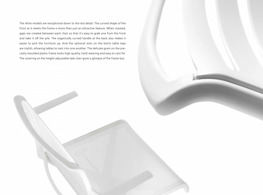 Pagina 7-Scaune Wilkhahn Aline-S Catalog, brosura Engleza ng at the same time.
12   request, bumpers allow...