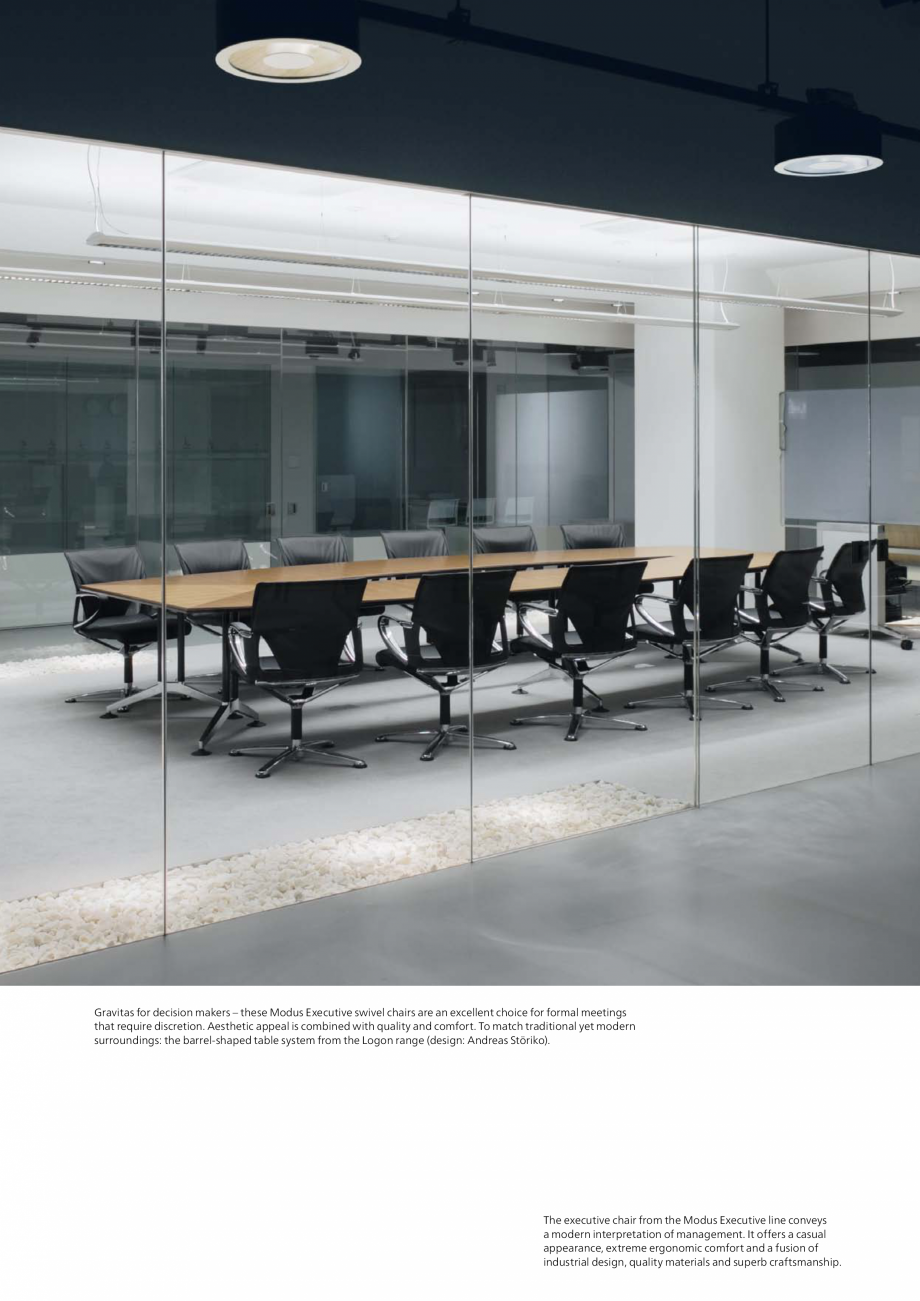 Pagina 2-Scaune de birou Wilkhahn Modus Executive Catalog, brosura Engleza olyamide armrests with
e
­...