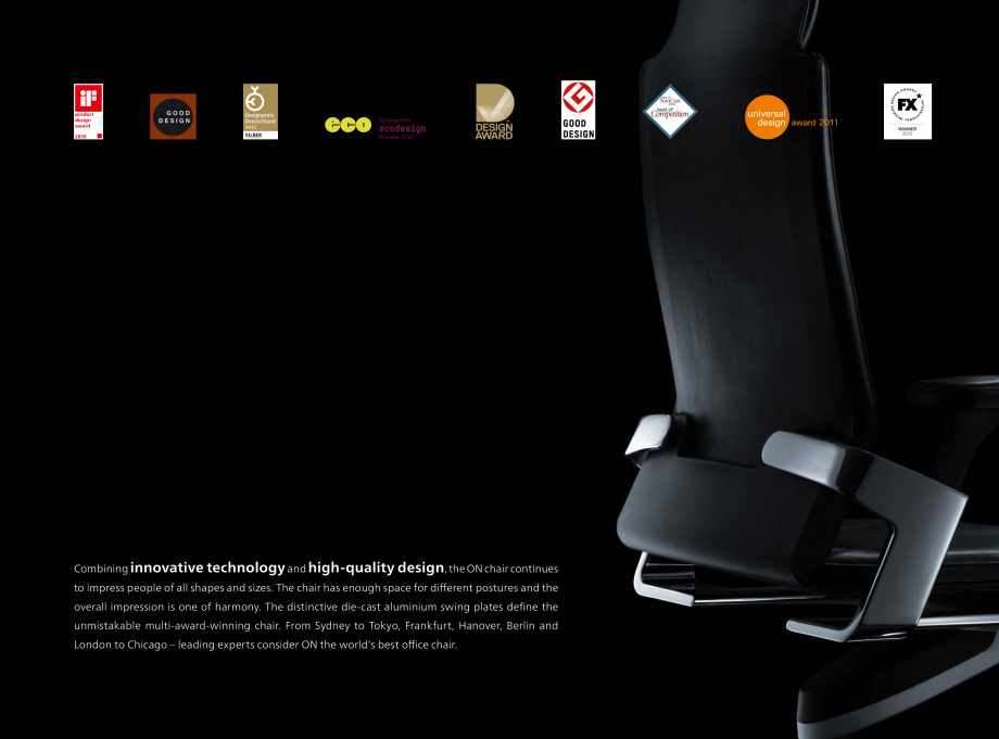 Pagina 3-Scaune de birou Wilkhahn On Catalog, brosura Engleza emains in perfect balance – no matter what...