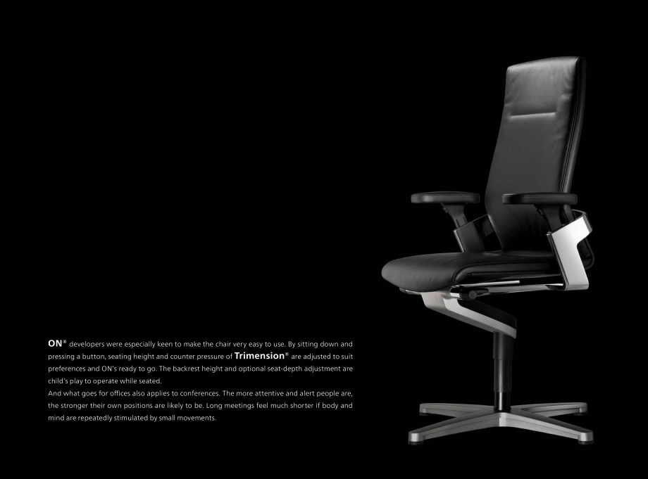 Pagina 6-Scaune de birou Wilkhahn On Catalog, brosura Engleza t and push it upwards by up to 60 mm
(2⅜