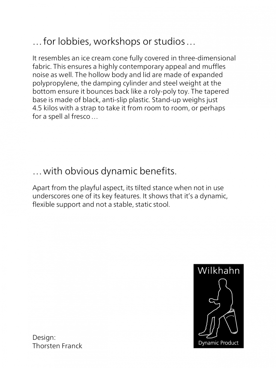 Pagina 3-Scaune Wilkhahn Stand-up Catalog, brosura Engleza 