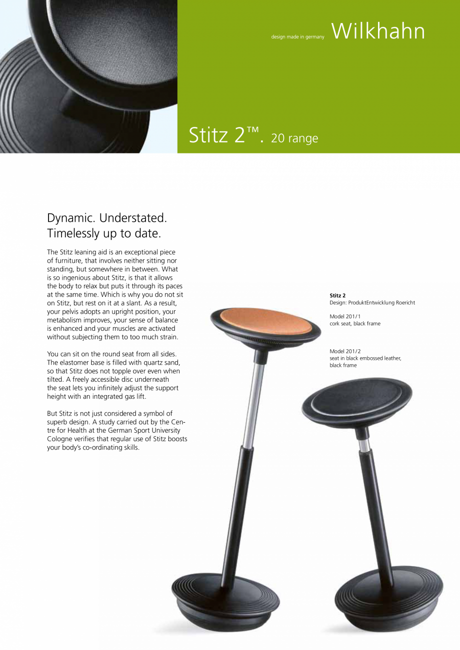 Pagina 1-Scaune Wilkhahn Stitz Catalog, brosura Engleza Stitz 2™. 20 range

Dynamic. Understated....