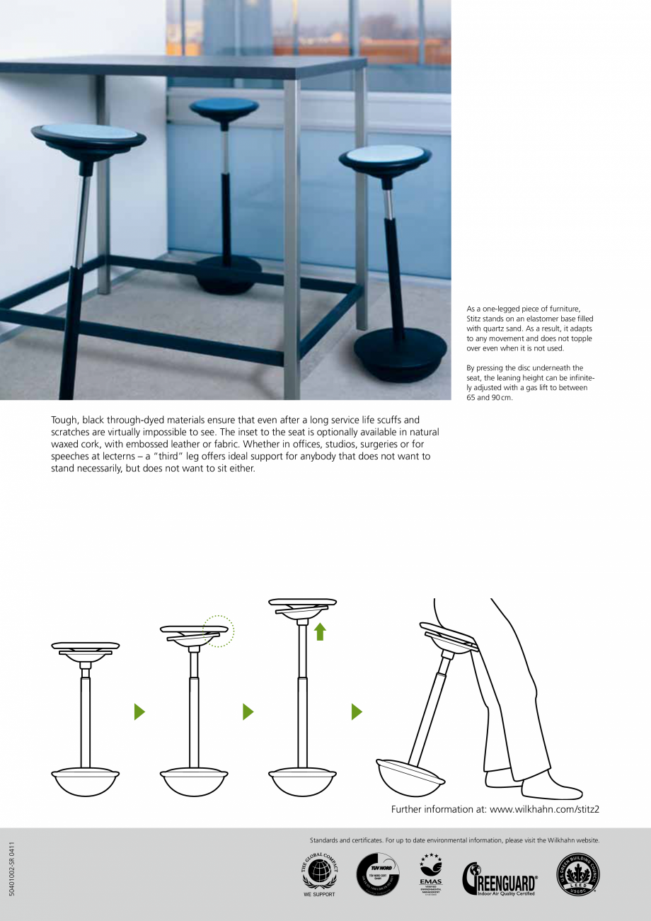 Pagina 2-Scaune Wilkhahn Stitz Catalog, brosura Engleza s that regular use of Stitz boosts
your body’s...