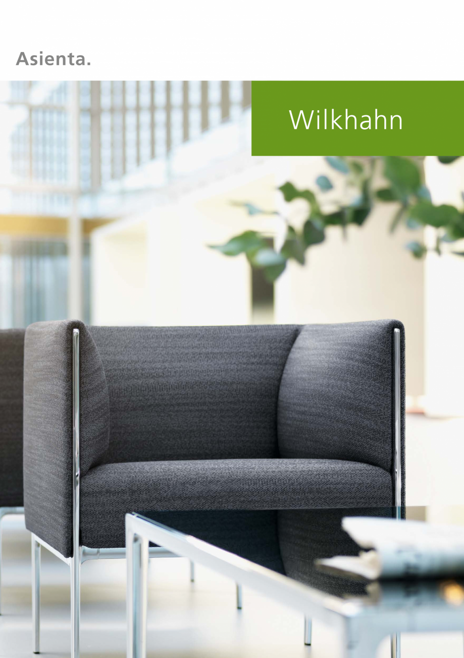 Pagina 1-Mobilier tapitat Wilkhahn Asienta Catalog, brosura Engleza Asienta.

Welcome. First impressions...