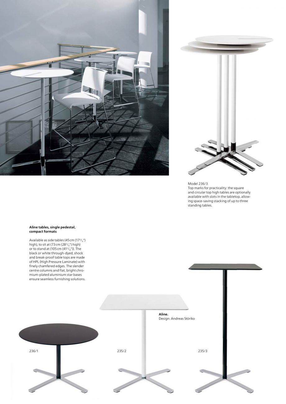 Pagina 2-Masa pentru zone multifunctionale  Wilkhahn Aline Catalog, brosura Engleza ick
m
(round ­ ables 70 ...