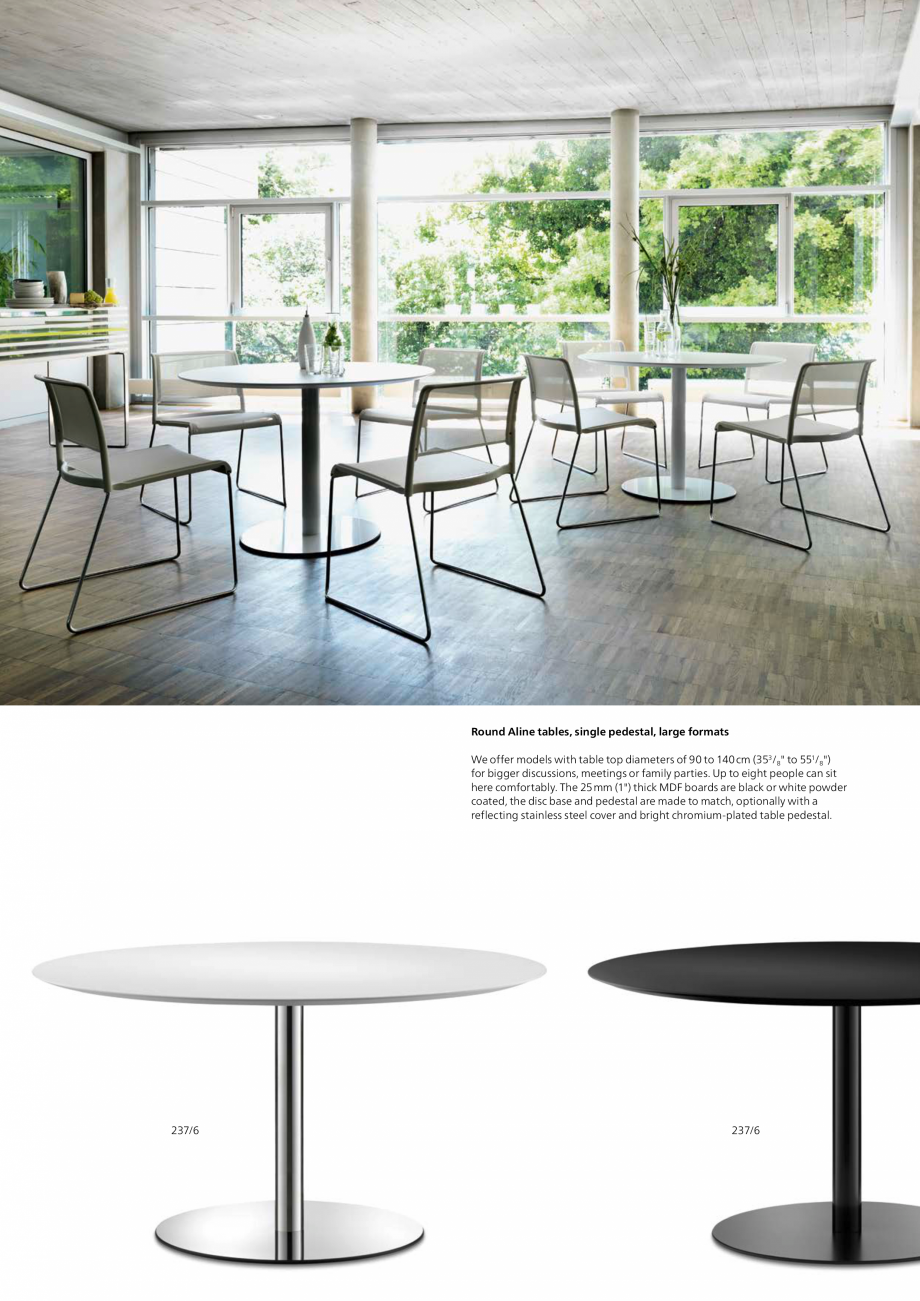 Pagina 3-Masa pentru zone multifunctionale  Wilkhahn Aline Catalog, brosura Engleza stal, large formats
We...