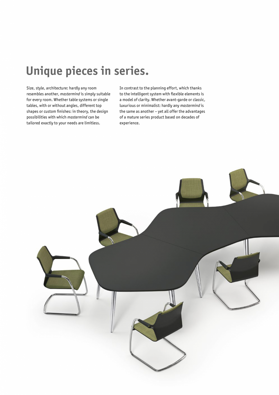 Pagina 4-Masa pentru birou SEDUS MASTERMIND, MASTERMIND HIGH DESK Specificații tehnice Engleza nt. Arranged
...