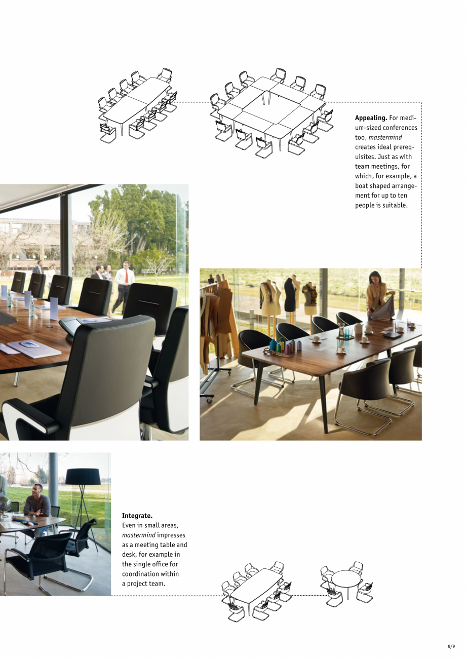 Pagina 9-Masa pentru birou SEDUS MASTERMIND, MASTERMIND HIGH DESK Specificații tehnice Engleza orestry...