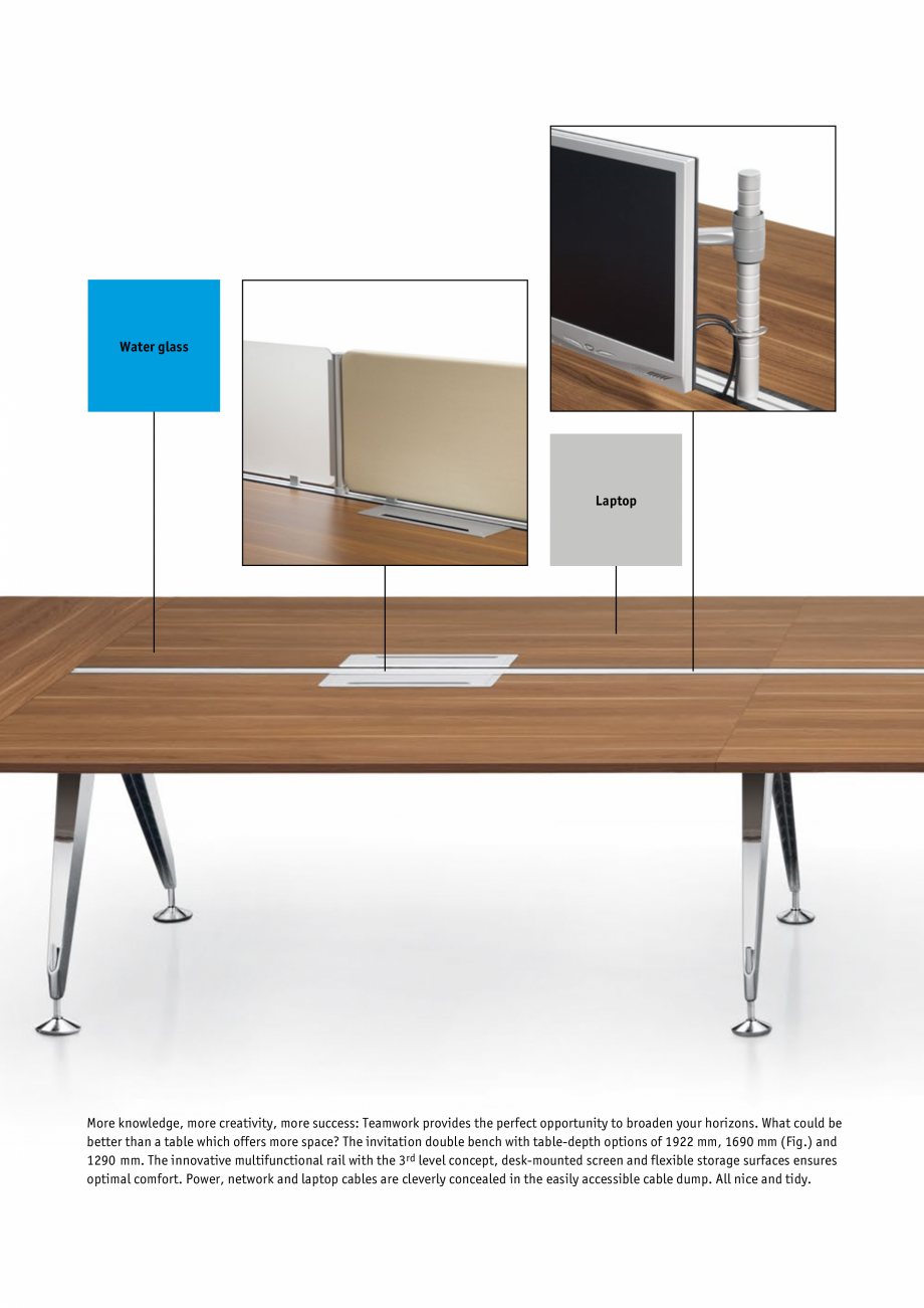 Pagina 4-Masa pentru birou SEDUS INVITATION Team, INVITATION Meeting Specificații tehnice Engleza 10/11
...