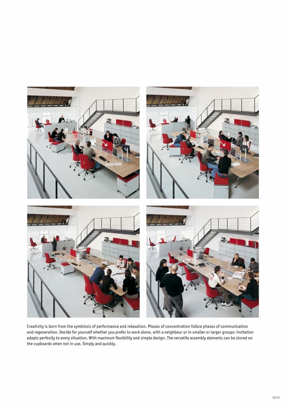 Pagina 13-Masa pentru birou SEDUS INVITATION Team, INVITATION Meeting Specificații tehnice Engleza 