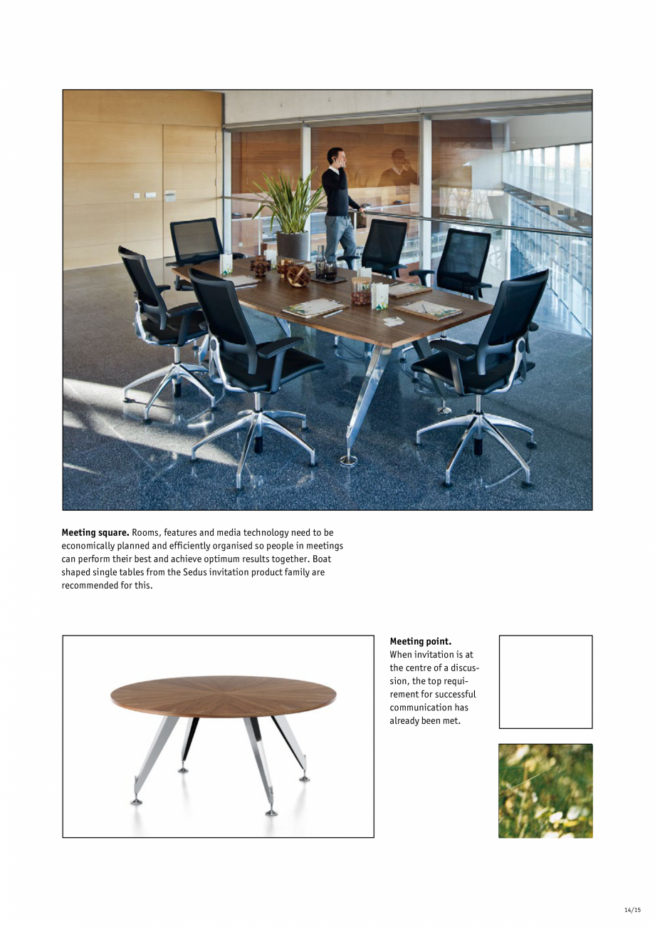 Pagina 15-Masa pentru birou SEDUS INVITATION Team, INVITATION Meeting Specificații tehnice Engleza 