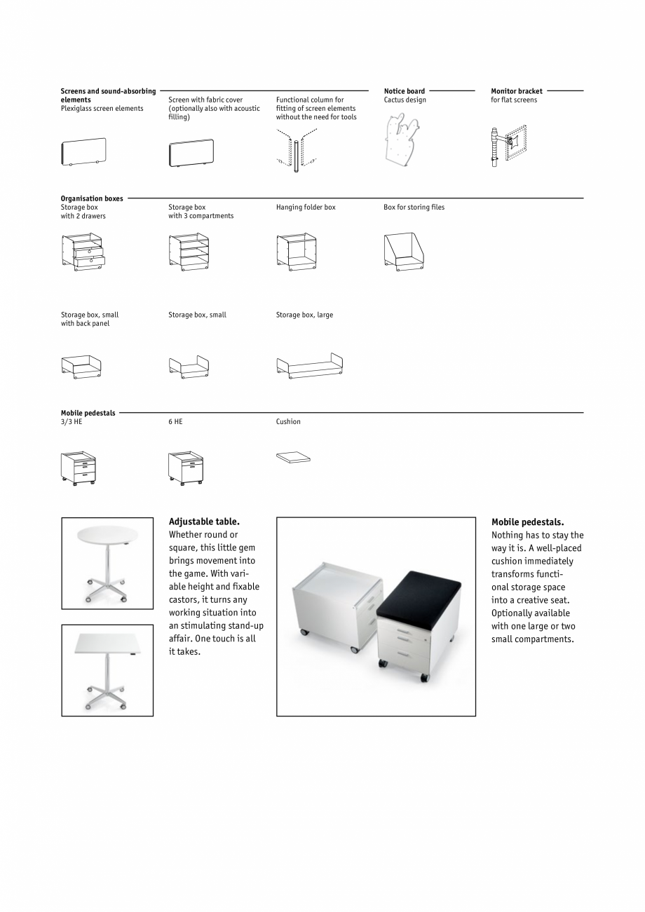 Pagina 18-Masa pentru birou SEDUS INVITATION Team, INVITATION Meeting Specificații tehnice Engleza 