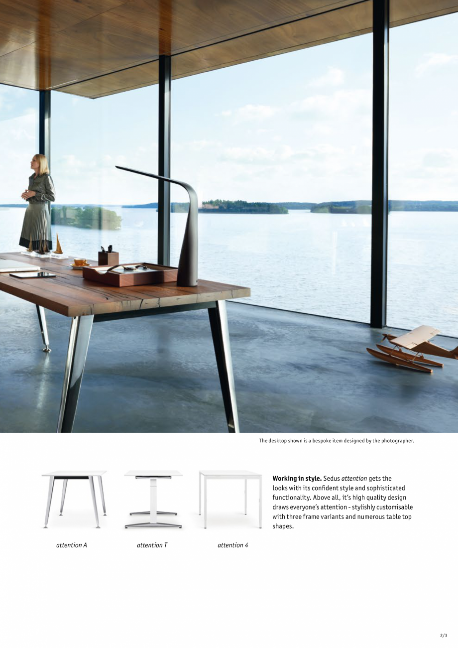 Pagina 3-Masa pentru birou SEDUS ATTENTION Meeting, ATTENTION Single, ATTENTION Team Specificații tehnice...