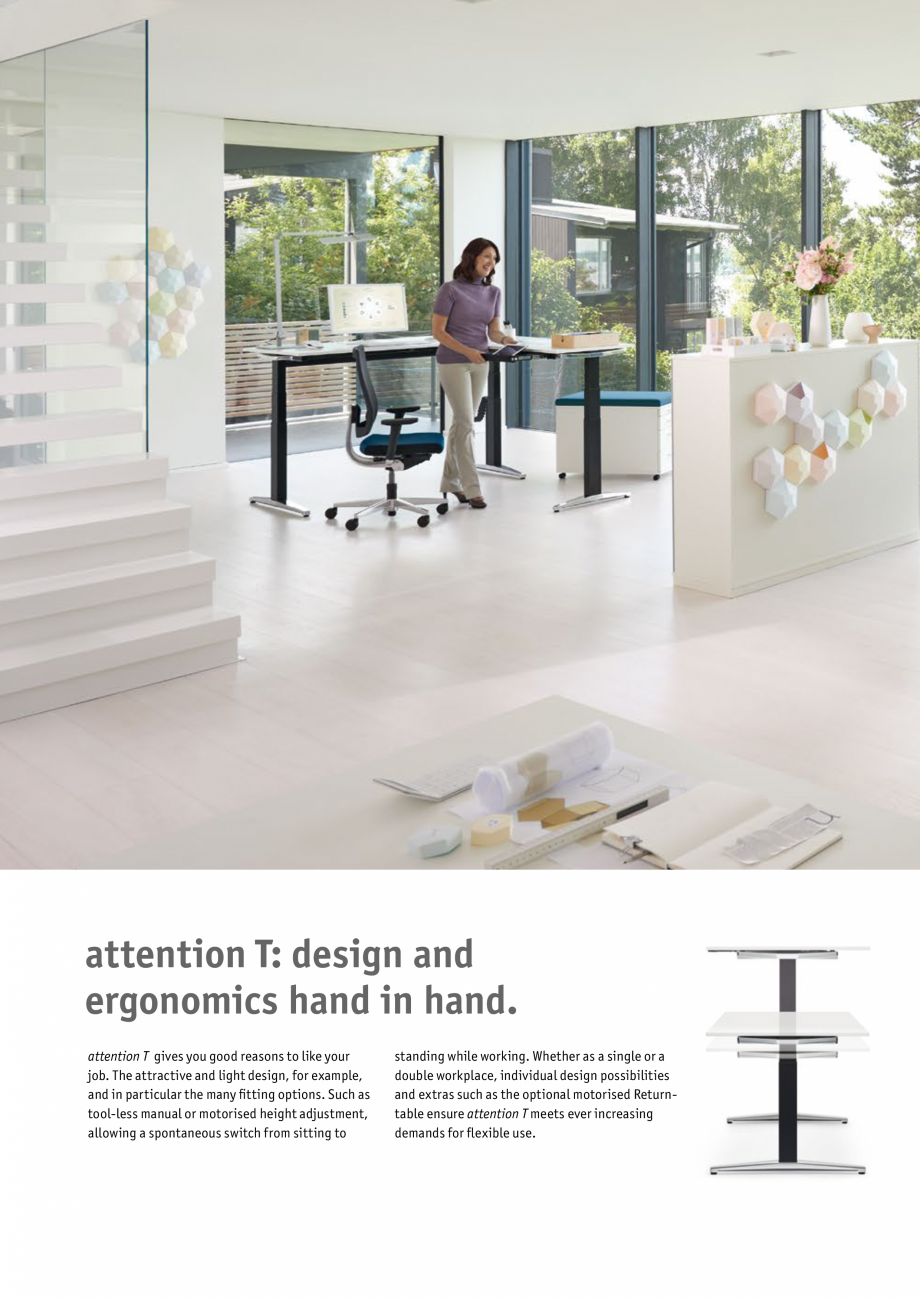 Pagina 6-Masa pentru birou SEDUS ATTENTION Meeting, ATTENTION Single, ATTENTION Team Specificații tehnice...