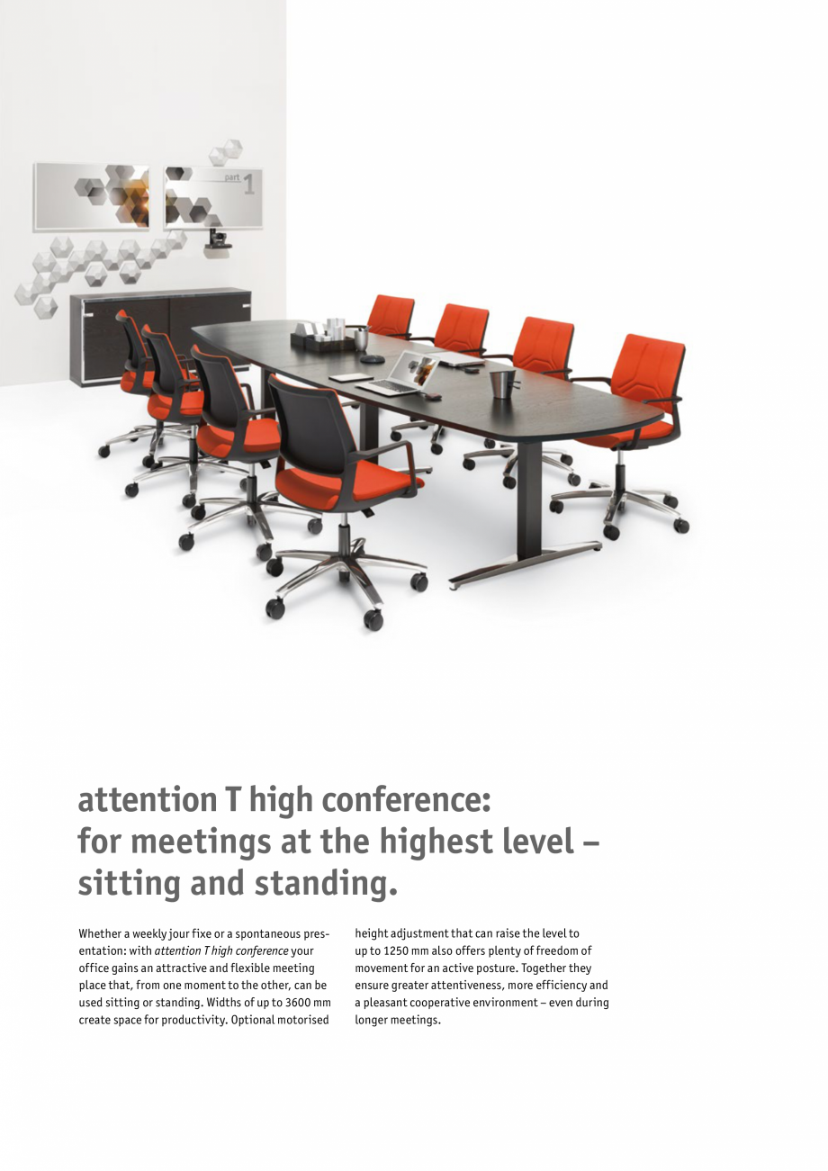 Pagina 8-Masa pentru birou SEDUS ATTENTION Meeting, ATTENTION Single, ATTENTION Team Specificații tehnice...
