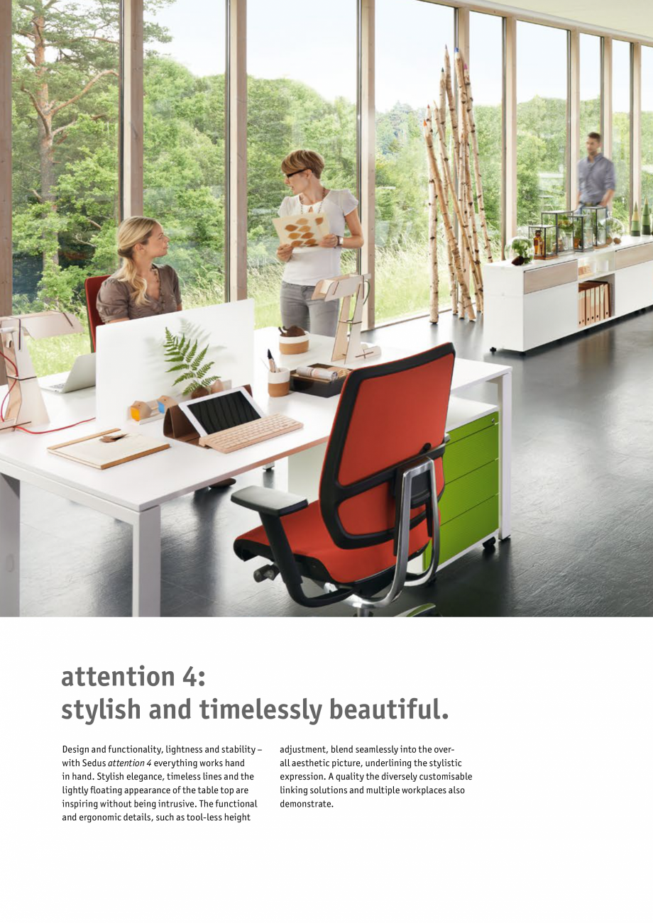 Pagina 10-Masa pentru birou SEDUS ATTENTION Meeting, ATTENTION Single, ATTENTION Team Specificații tehnice...