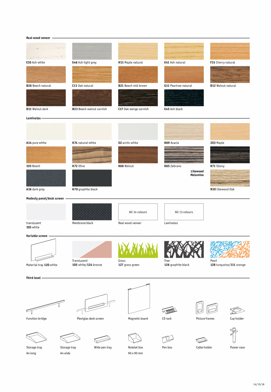 Pagina 15-Masa pentru birou SEDUS ATTENTION Meeting, ATTENTION Single, ATTENTION Team Specificații tehnice...