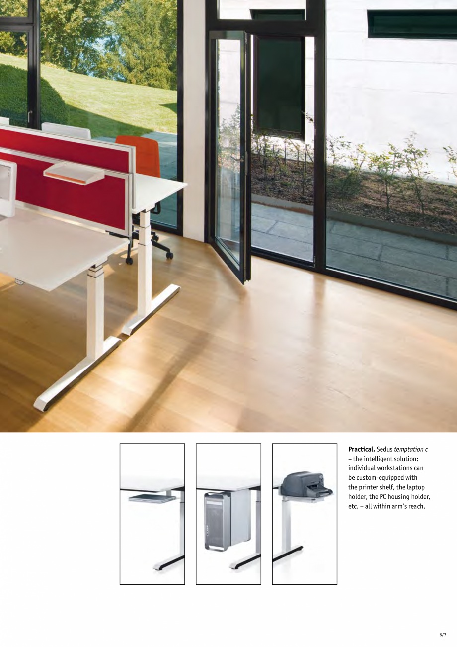 Pagina 7-Masa pentru birou SEDUS TEMPTATION C Single Fisa tehnica Engleza available
with digital display
and ...