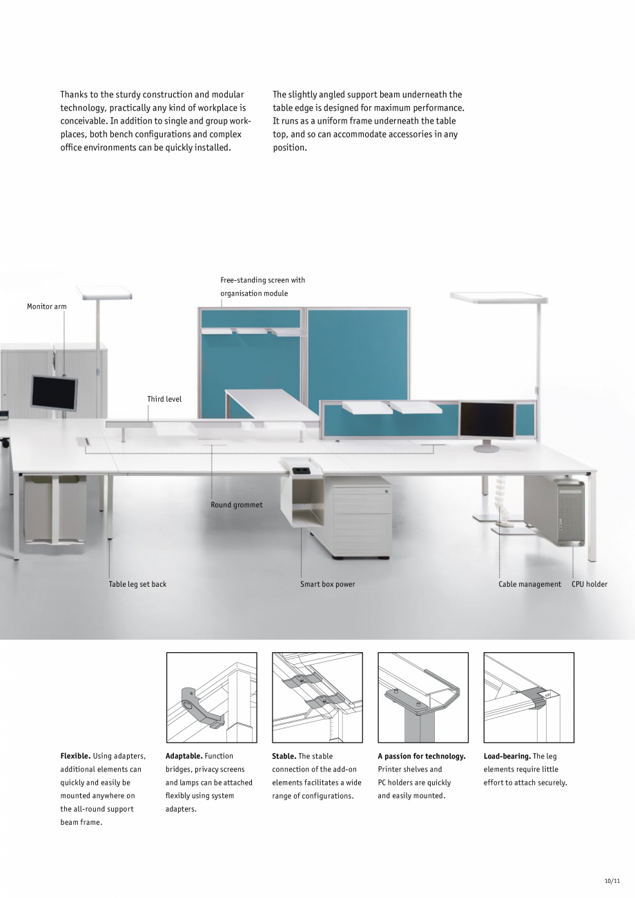 Pagina 11-Masa pentru birou SEDUS TEMPTATION FOUR Single Fisa tehnica Engleza  four table tops, for
example,...