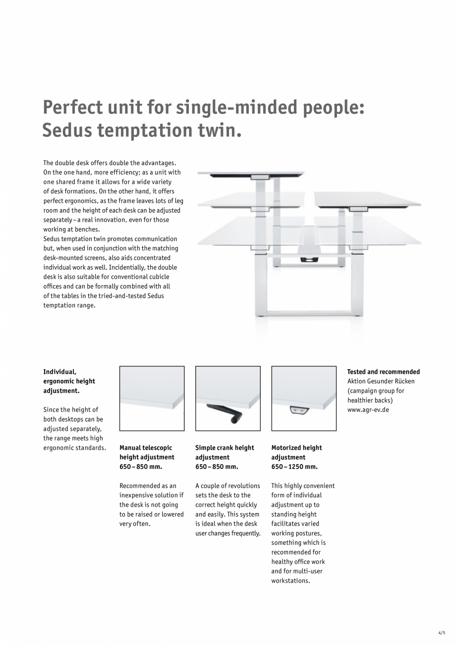 Pagina 6-Masa pentru birou SEDUS TEMPTATION TWIN Fisa tehnica Engleza mmunication; they can be covered with...
