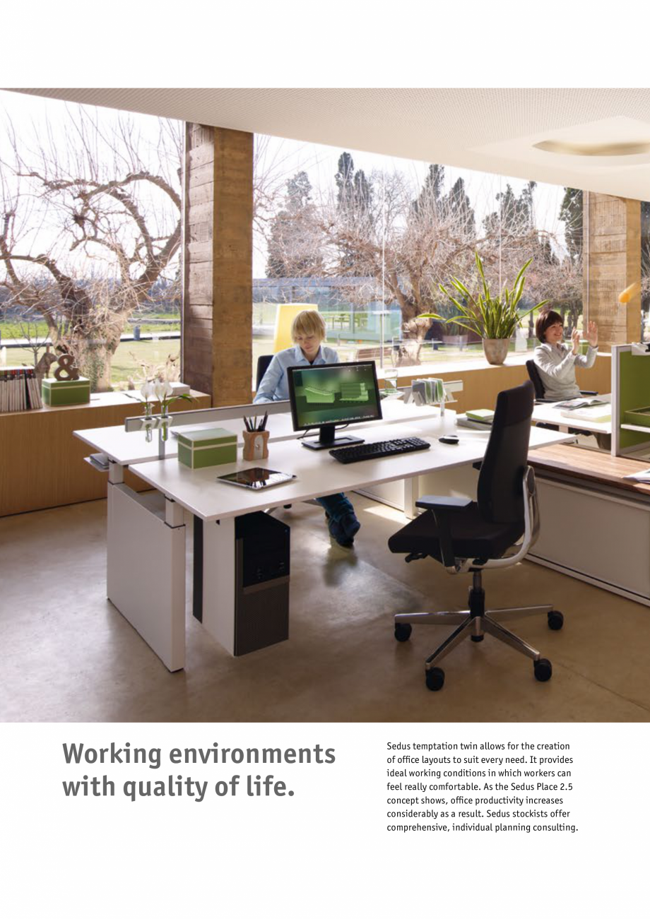 Pagina 7-Masa pentru birou SEDUS TEMPTATION TWIN Fisa tehnica Engleza lements.

Continuous wiring.
Lights can...