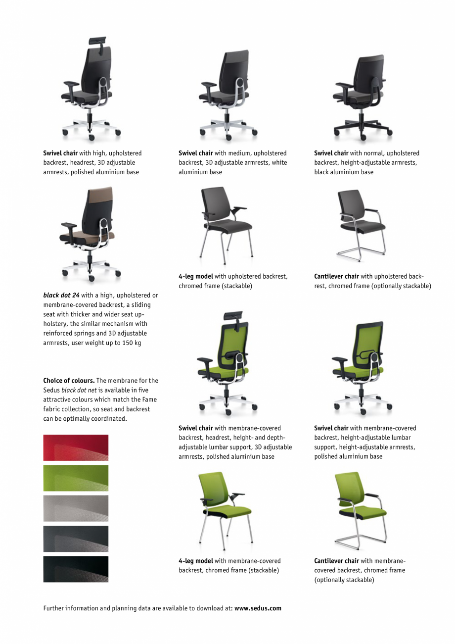 Pagina 16-Scaune de birou pivotante, scaune pentru meeting SEDUS BLACK DOT pivotante, BLACK DOT meeting...