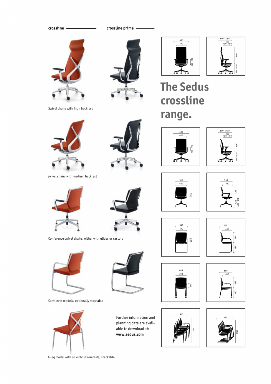 Pagina 20 - Scaune de birou pivotante, scaune pentru meeting SEDUS CROSSLINE meeting, CROSSLINE...