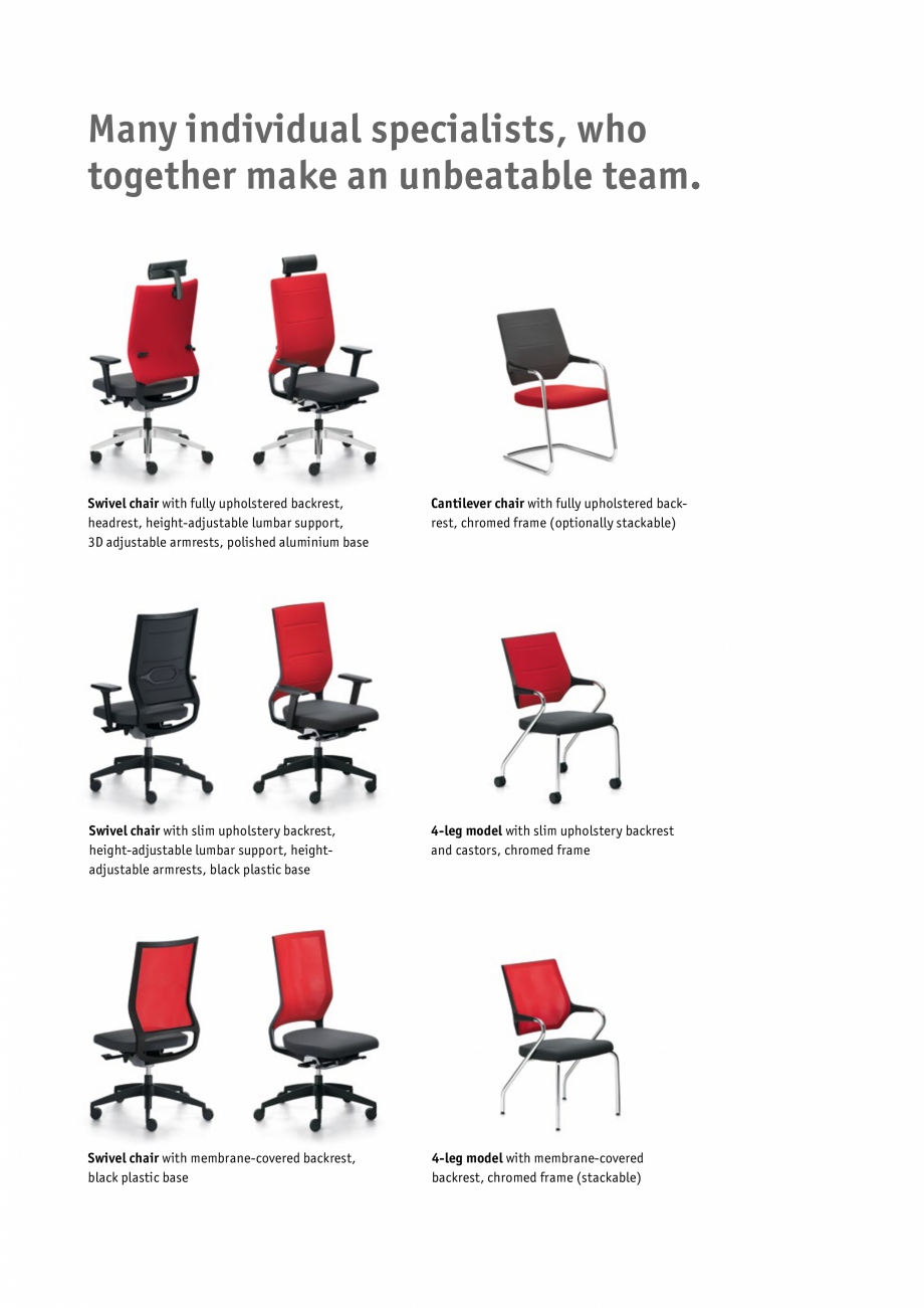 Pagina 10 - Scaune de birou pivotante, scaune pentru meeting SEDUS QUARTERBACK meeting, QUARTERBACK ...