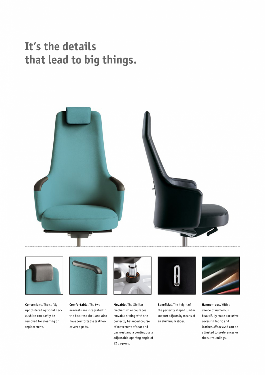 Pagina 5-Scaune de birou pivotante, scaune pentru meeting SEDUS SILENT RUSH pivotante, SILENT RUSH meeting...