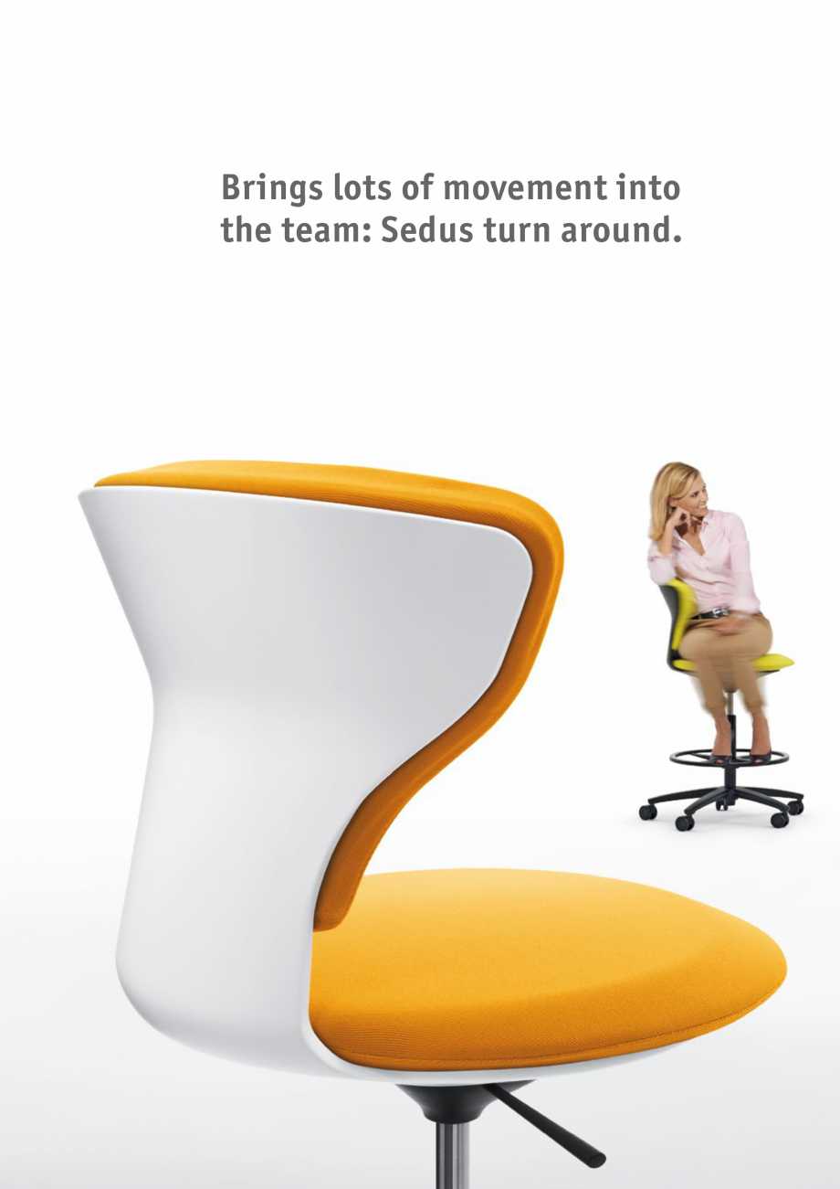 Pagina 2-Scaune de birou pivotante SEDUS TURN AROUND Catalog, brosura Engleza ue, dynamics and mobility as in...