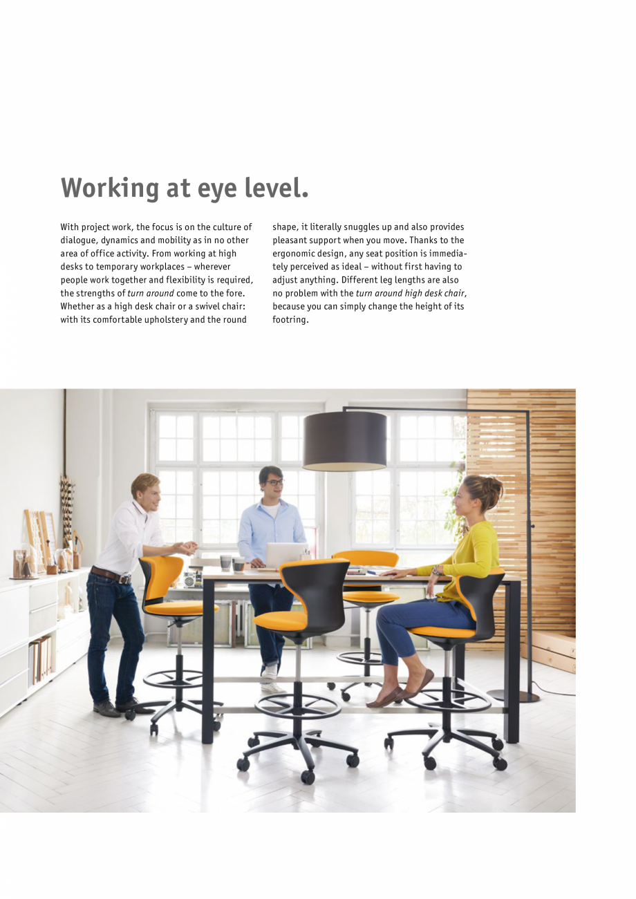 Pagina 4-Scaune de birou pivotante SEDUS TURN AROUND Catalog, brosura Engleza 565

485

410

420 - 550

390

...