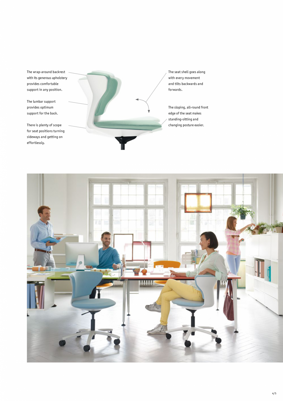 Pagina 5-Scaune de birou pivotante SEDUS TURN AROUND Catalog, brosura Engleza 