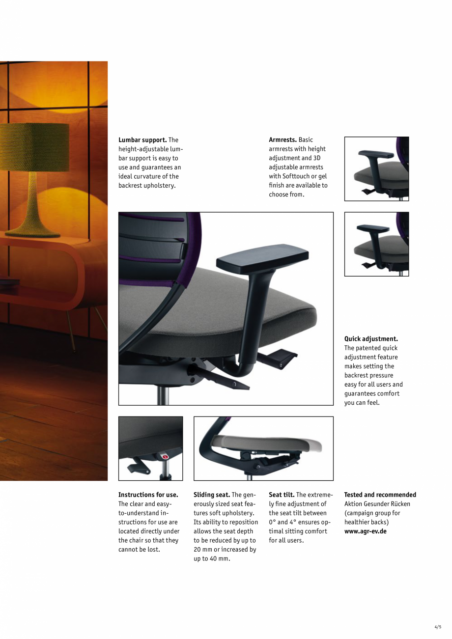 Pagina 5-Scaune pentru meeting SEDUS MATCH Catalog, brosura Engleza y
stackable (up to 5 high)

Swivel chair...