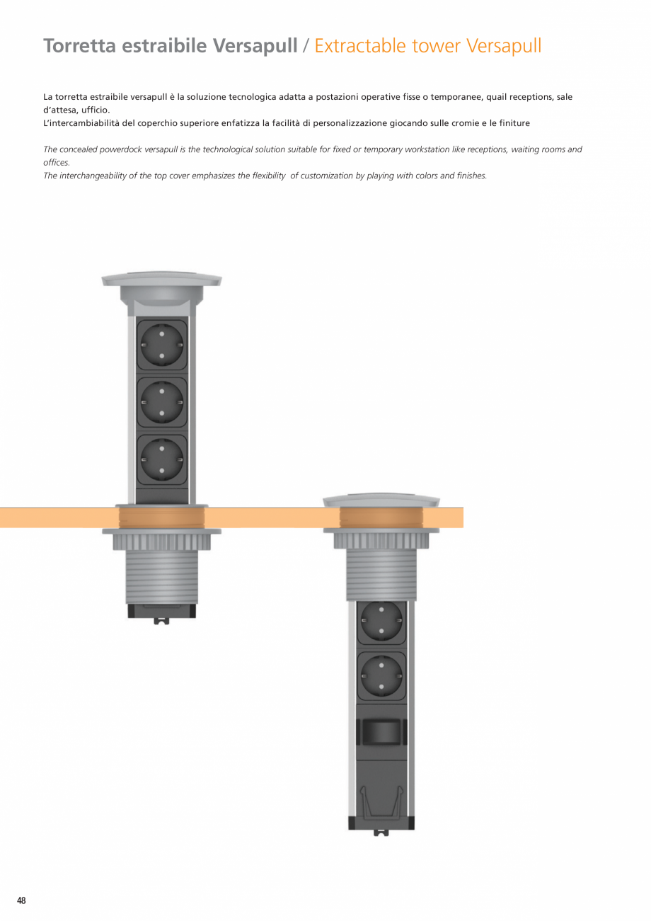 Pagina 5-Doc de alimentare ascuns ASA VersaPull Fisa tehnica Engleza rommet or a monitor arm
previously...