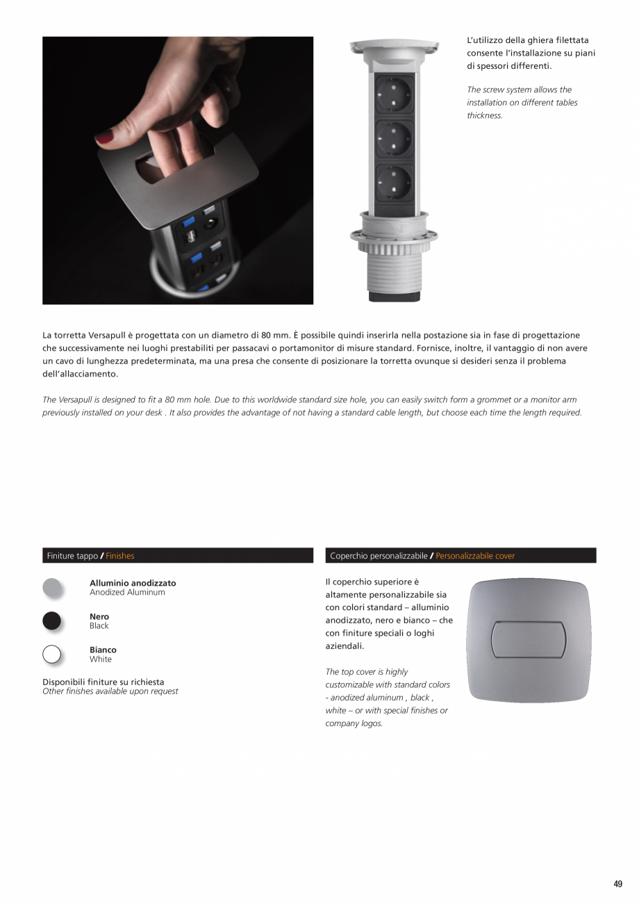 Pagina 6-Doc de alimentare ascuns ASA VersaPull Fisa tehnica Engleza 