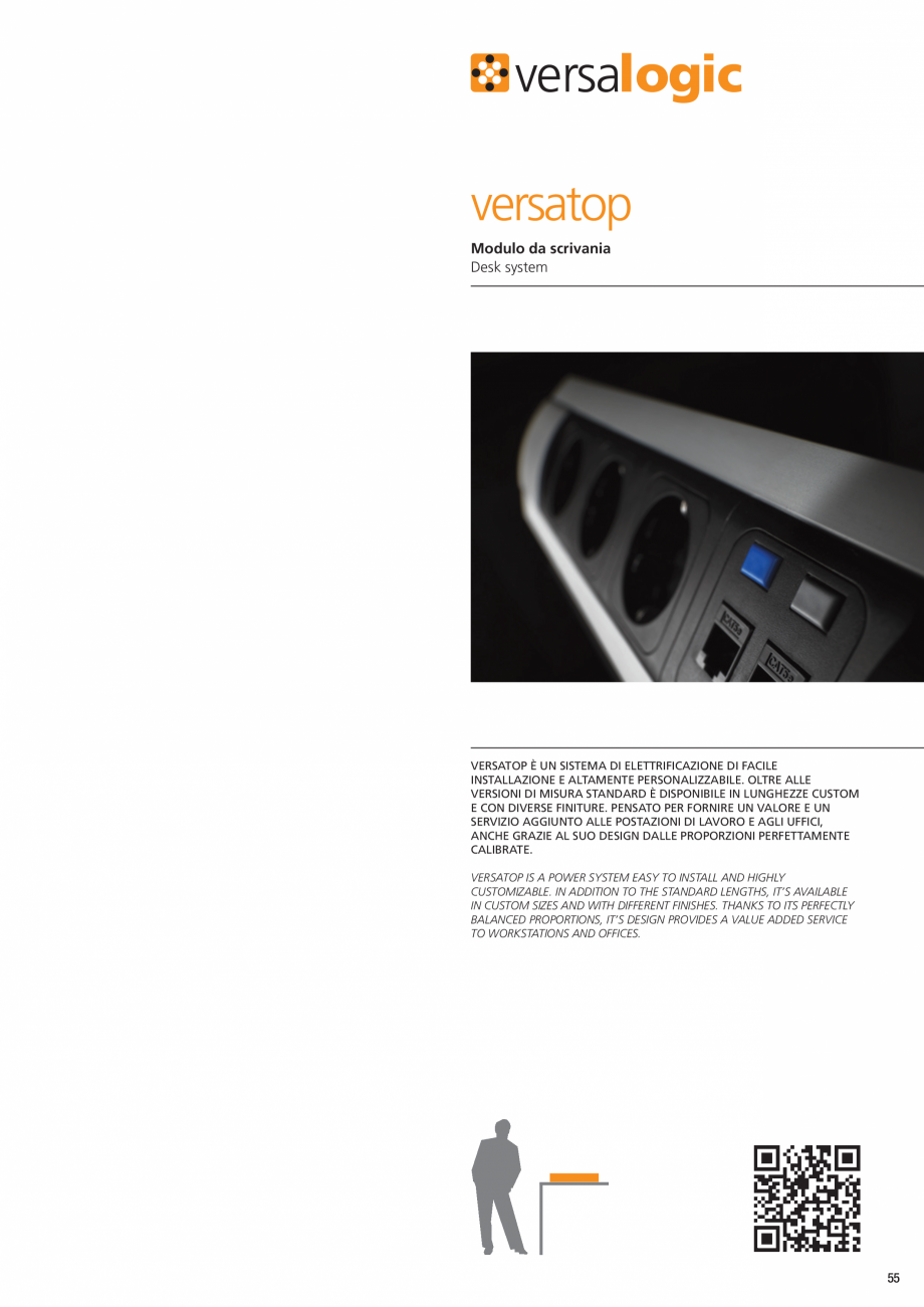 Pagina 2-Sistem de birou ASA VersaTop Fisa tehnica Engleza  / Utilizzo
Type / Use

Plug&Play. Solo in...