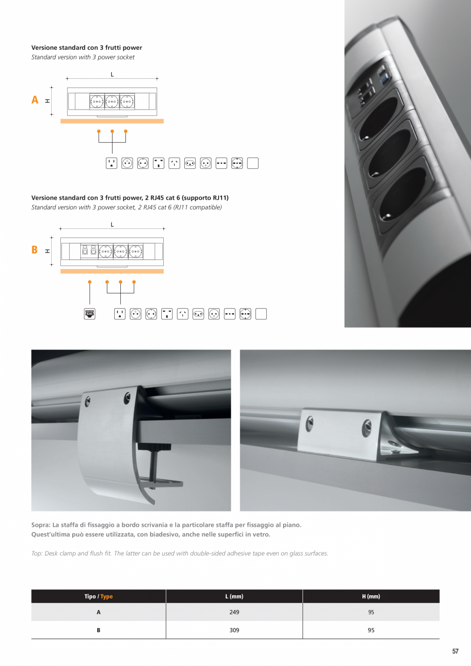 Pagina 4-Sistem de birou ASA VersaTop Fisa tehnica Engleza 