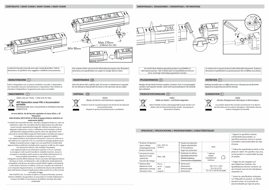 Pagina 2-Sistem multi-prize ASA VersaTek Basic  Instructiuni montaj, utilizare Engleza, Franceza, Germana,...
