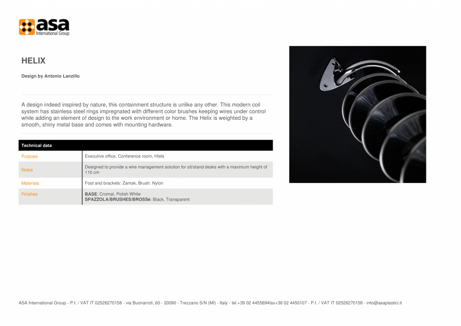 Pagina 1-Structura de izolare ASA Helix Fisa tehnica Engleza HELIX
Design by Antonio Lanzillo

A design...